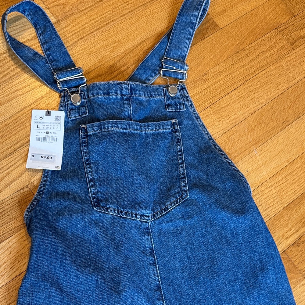 Zara Blue Denim Jumpsuit - Picture 2 of 5